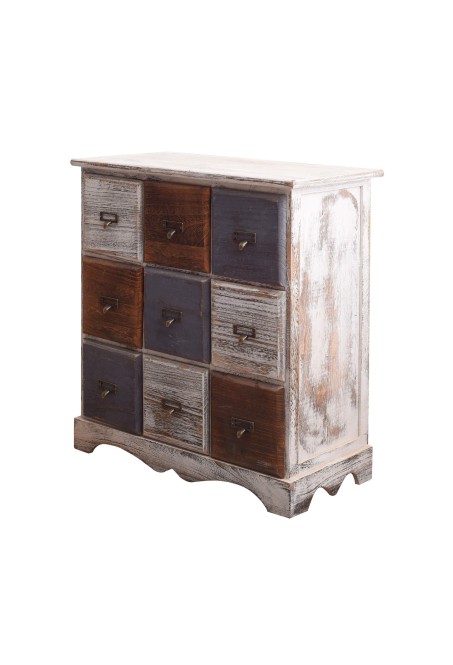 Multi-drawer chest of drawers shabby and vintage style - Mobili Rebecca