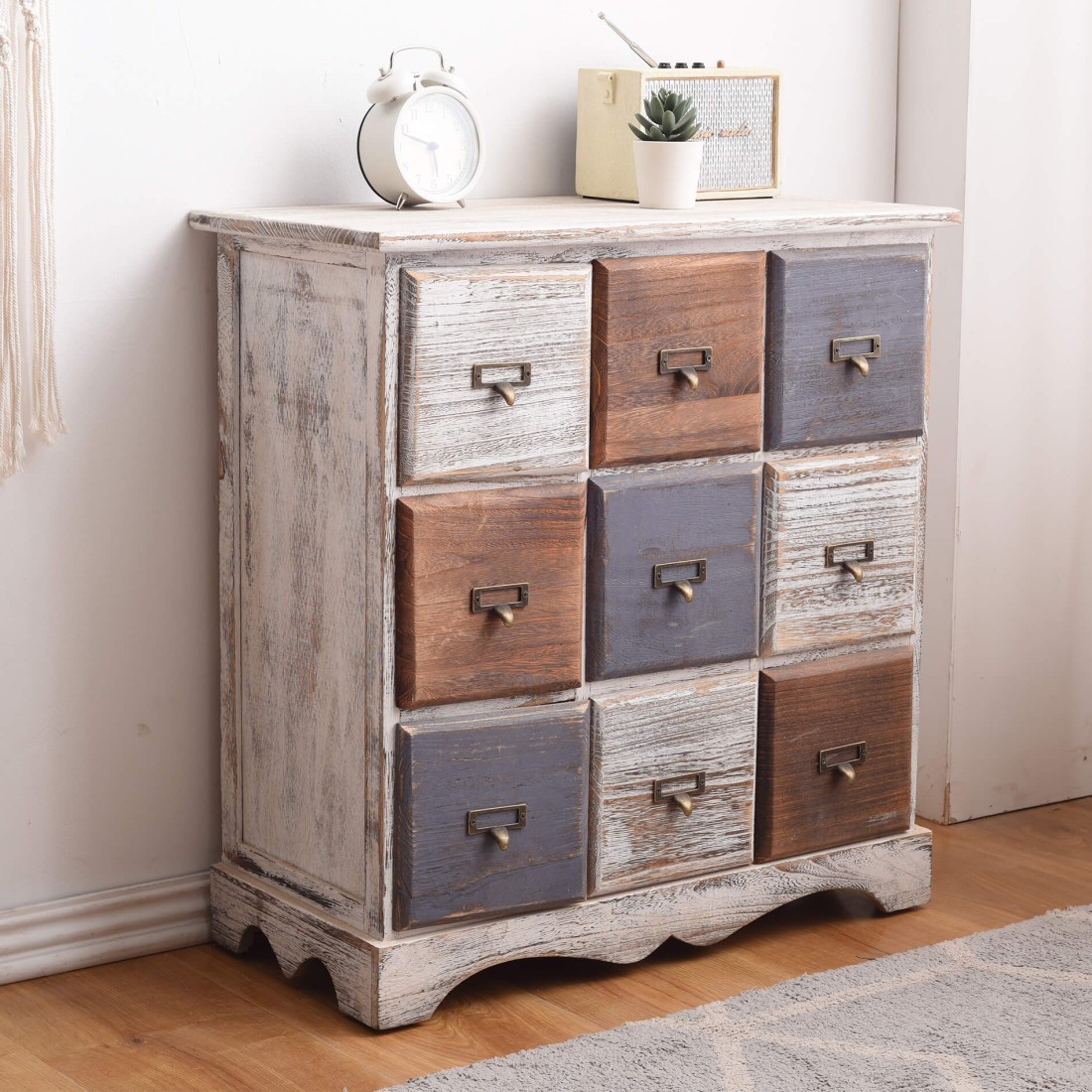 Multi-drawer chest of drawers shabby and vintage style - Mobili