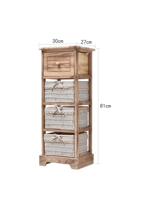 Wooden cabinet with 8 decorated drawers - Mobili Rebecca