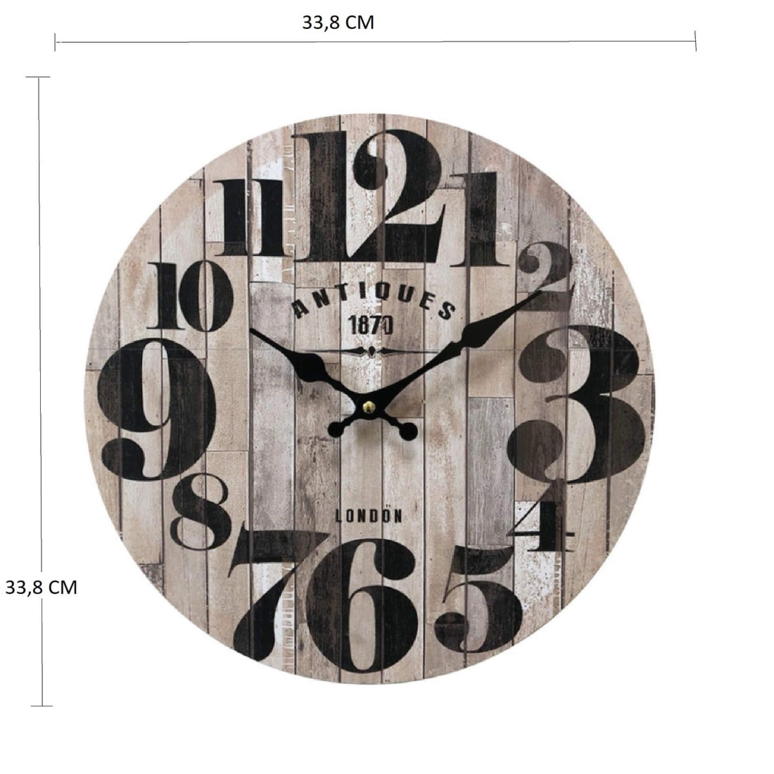 Reloj de pared para oficina 34 cms números extra grandes