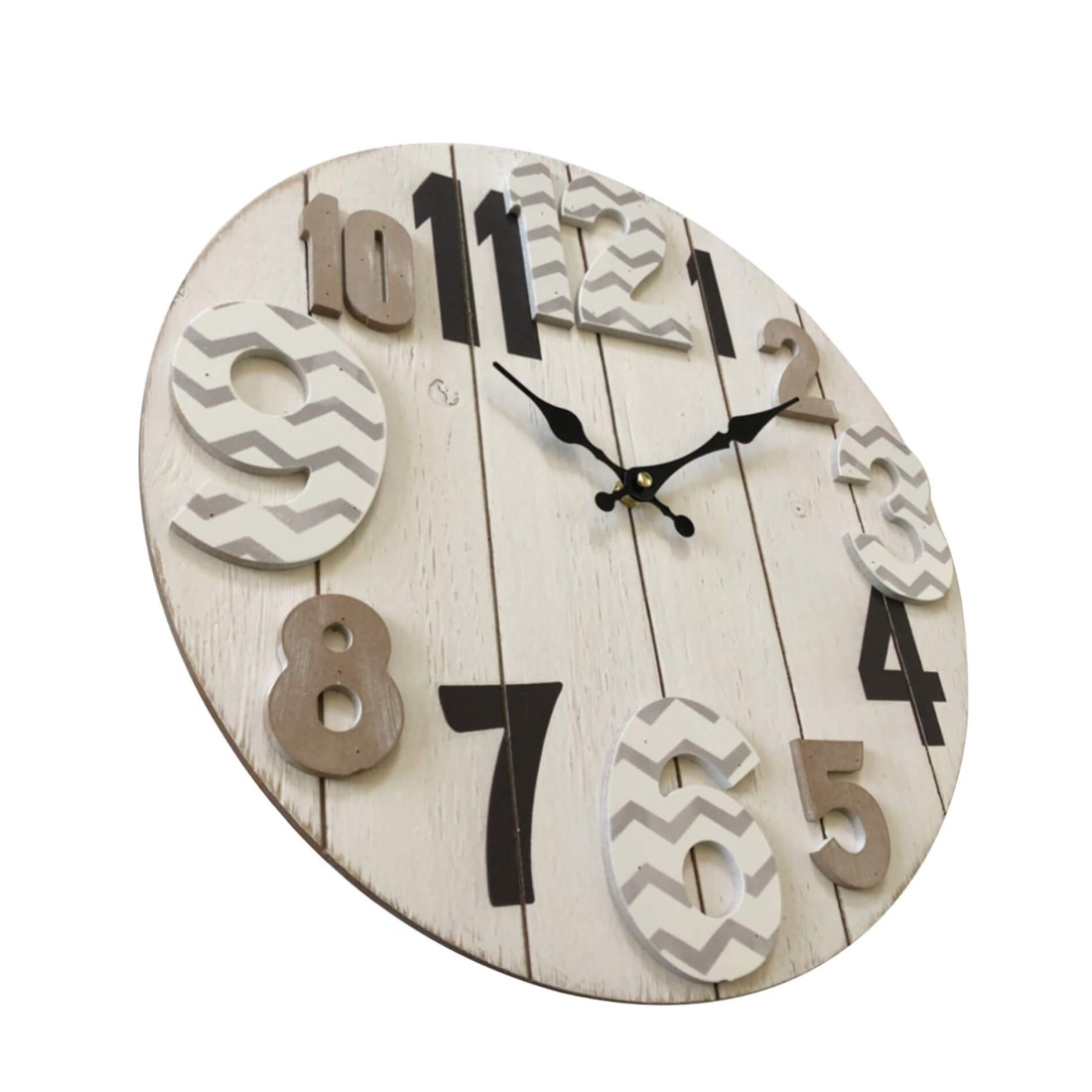 Horloge de bureau centrale beige Rudi