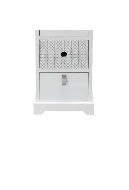 Mobili Rebecca - Comodino Cassettiera 3 Cassetti Bianco Legno Retro 62 X 29  X 25 - ePrice