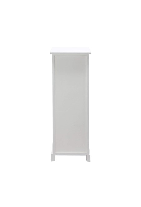 Mobili Rebecca - Cassettiera Credenza 5 Cassetti 1 Anta Legno Bianco Grigio  Bagno - ePrice