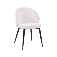 Karamu - Conjunto de 2 sillas de tela color crema