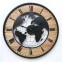 Vintage wall clock in black and wood...