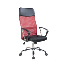 Armeria - Chaise de bureau rouge avec dossier en maille respirant