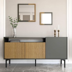 Leflef - Buffet moderne avec portes pour salon ou entrée