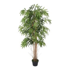 Tukra - Fausse plante de bambou avec feuilles en polyester H 150 cm