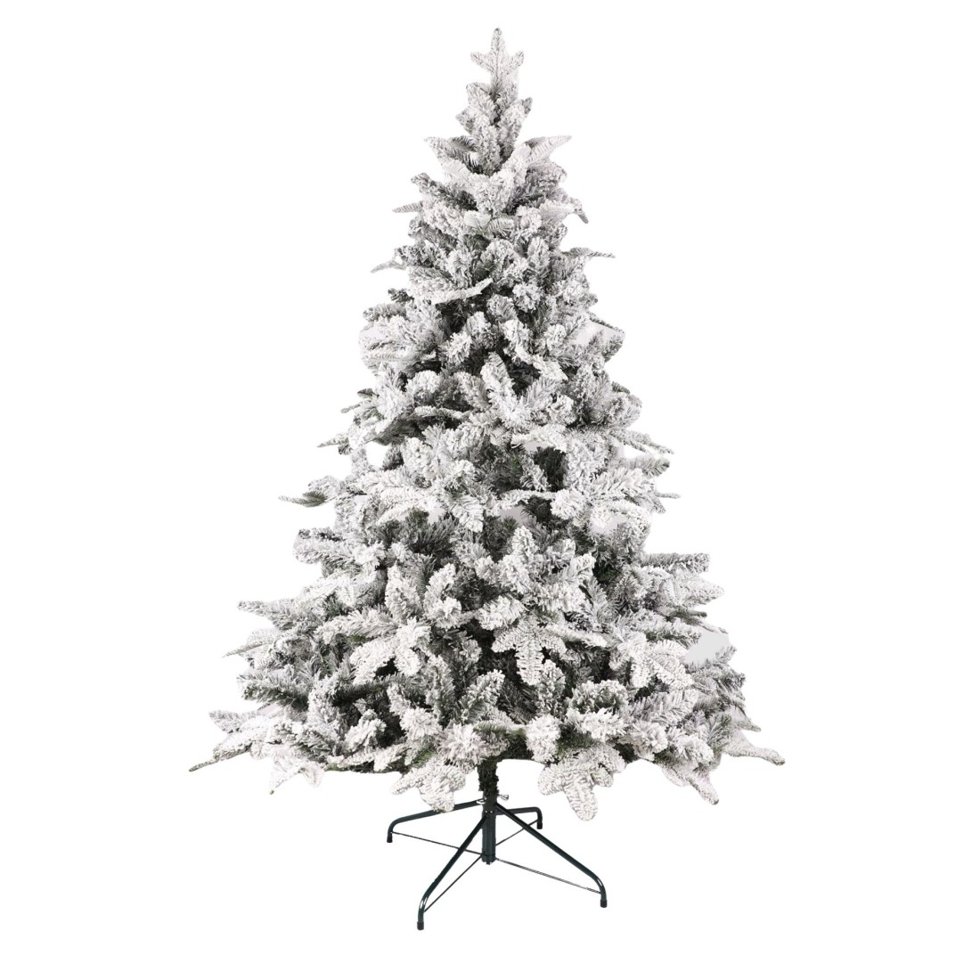 Jadeit - Albero di natale innevato folto e da decorare H 150 cm