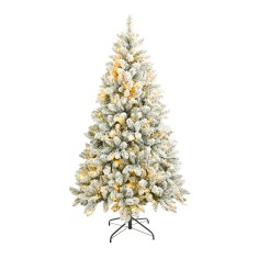 Warna - Árbol de Navidad cubierto de nieve con luces led incluidas H 180 cm