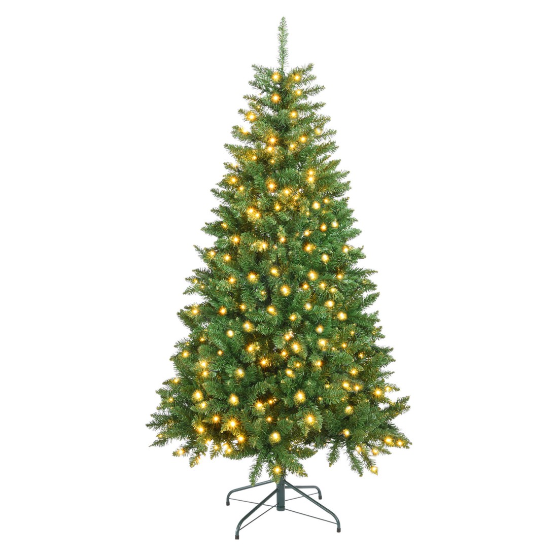 Nakhil - Green Christmas tree with LED lights H 210 cm