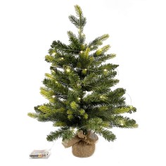 Agat - Tisch- oder Boden-Weihnachtsbaum mit LED-Lichtern H 60 cm