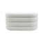 Rambeh - Modern white oval storage pouf