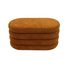 Olinia - Pouf lungo contenitore arancione scuro