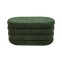 Zeytin - Dark green oval storage pouf...