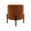 Semal - Pouf rond orange foncé de...