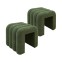 Bamya - Set of 2 dark green designer...