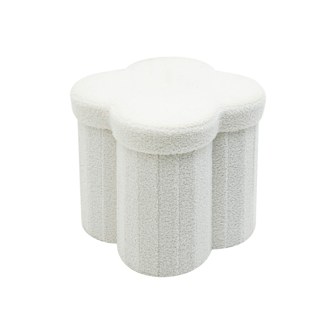 Sufra - Pouf de rangement blanc à thème nuage pour chambre d'enfant