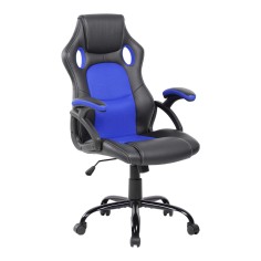 Kalanchoe - Black and blue reclining gaming chair